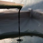 Spirulina Algen Tropfen nach dem Filtern - AKAL FOOD Die Vollwert Spirulina